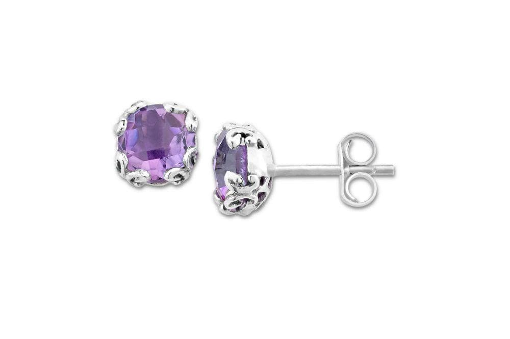 Samuel B. EARRING Glow Studs Amethyst