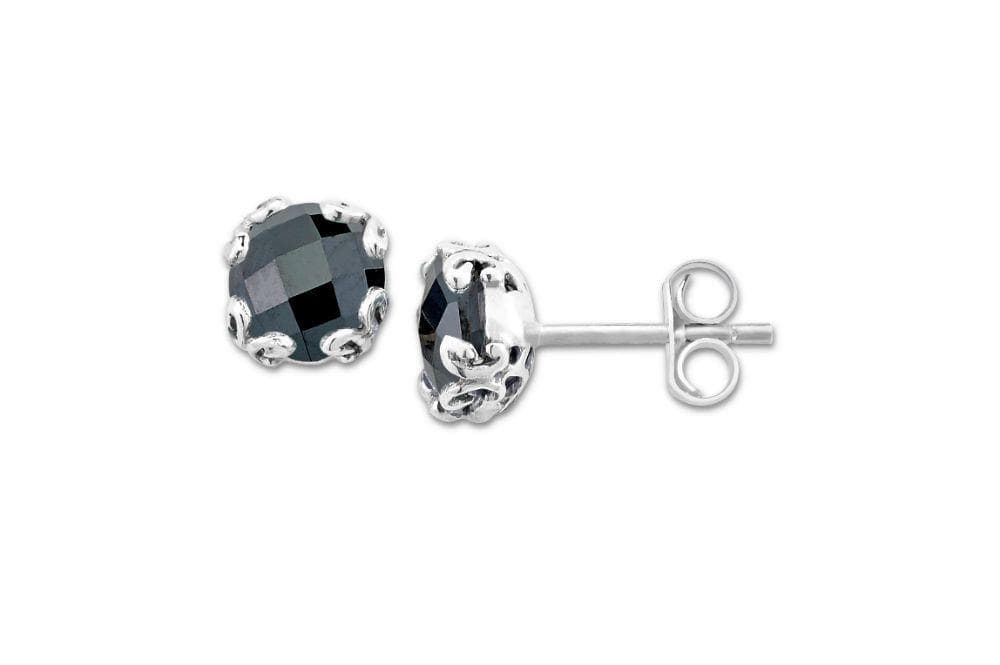 Samuel B. EARRING Glow Studs Black Spinel