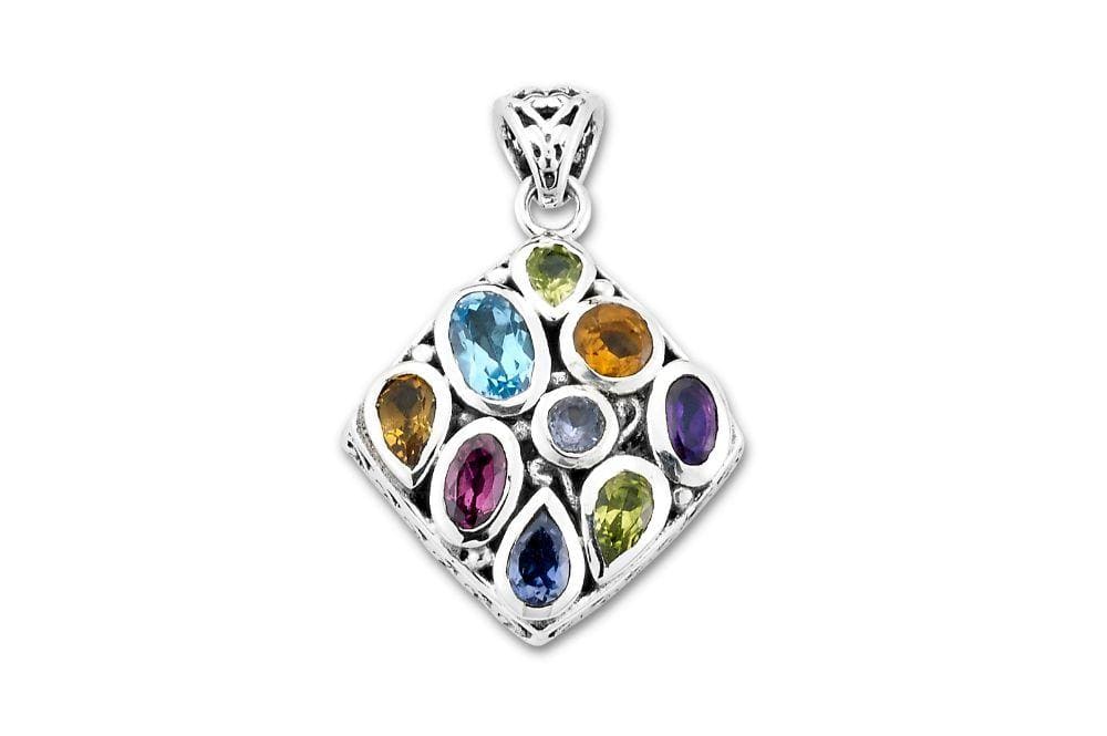Samuel B. PENDANT Amanzi Pendant- Multi Gemstones Multi