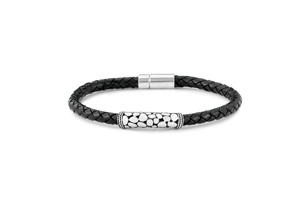 Api Bracelet- Black Leather