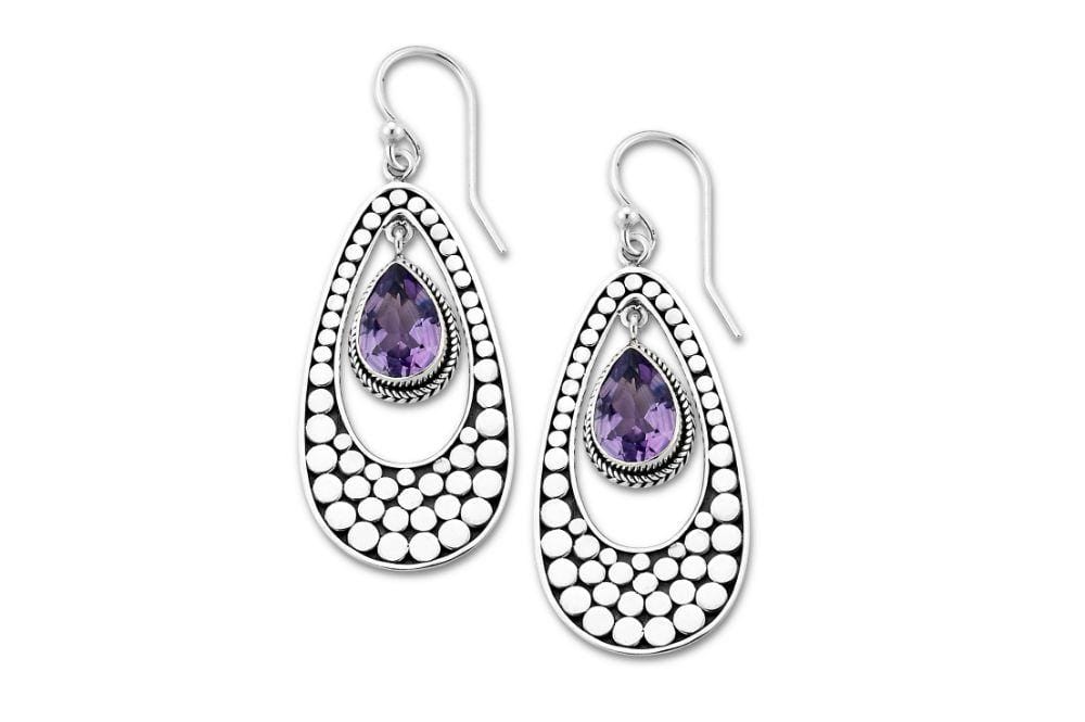 Samuel B EARRING Ayung Earrings Amethyst