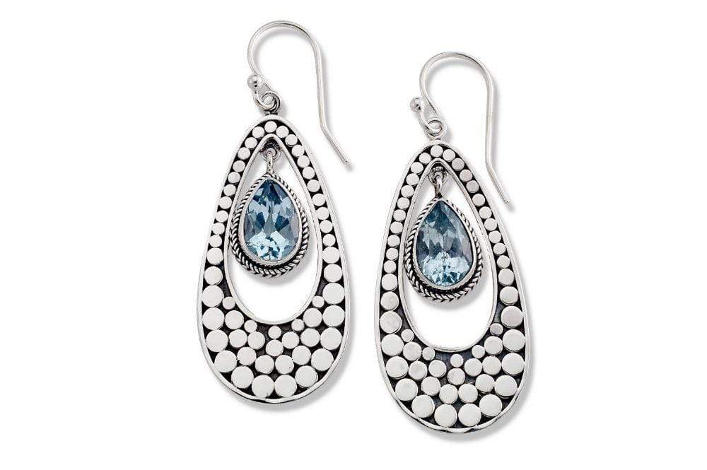 Samuel B. EARRING Ayung Earrings- Blue Topaz Blue Topaz