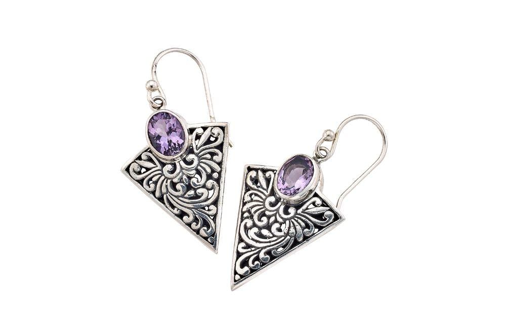 Samuel B EARRING Arrowhead Earrings Amethyst