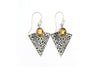 Samuel B EARRING ARROWHEAD EARRINGS Citrine