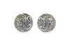 Samuel B EARRING BALINESE SWIRL EARRINGS SILVER AND GOLD