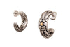 Samuel B EARRING BAMBU EARRINGS SILVER AND GOLD