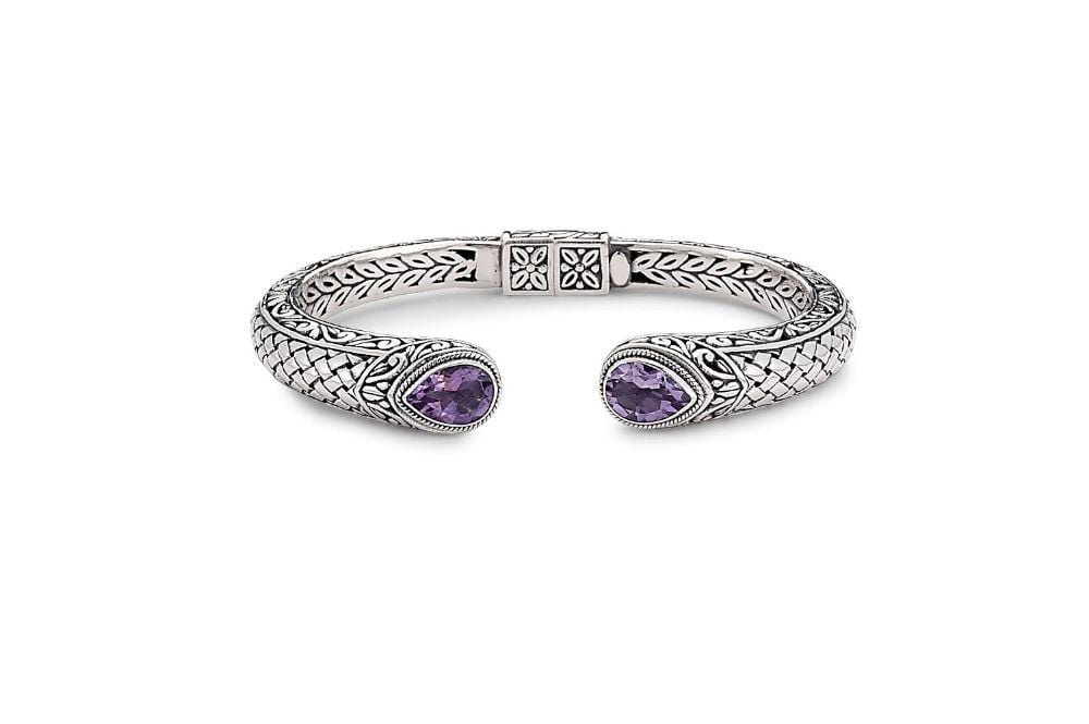 Samuel B BANGLE BASKETWEAVE BANGLE AMETHYST