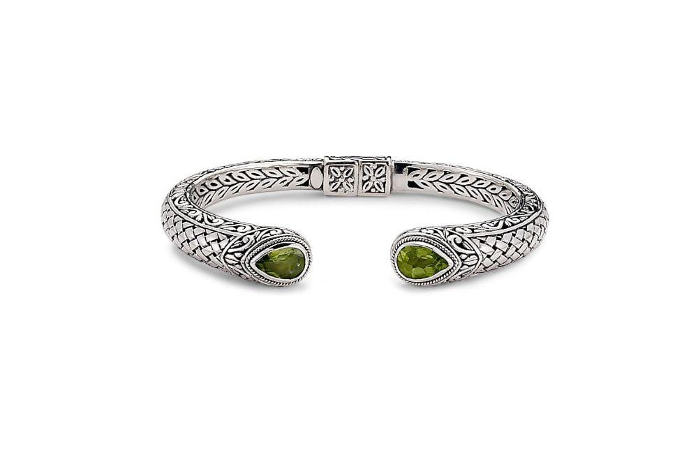 Samuel B BANGLE BASKETWEAVE BANGLE PERIDOT