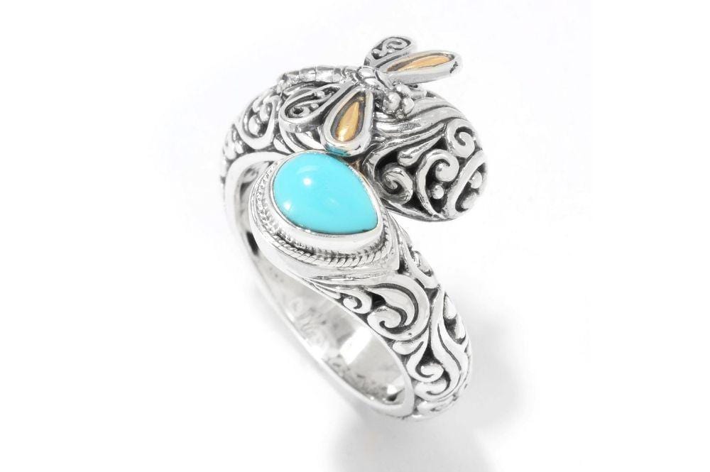 Samuel B RING BAYAPA RING SLEEPING BEAUTY TURQUOISE / 5