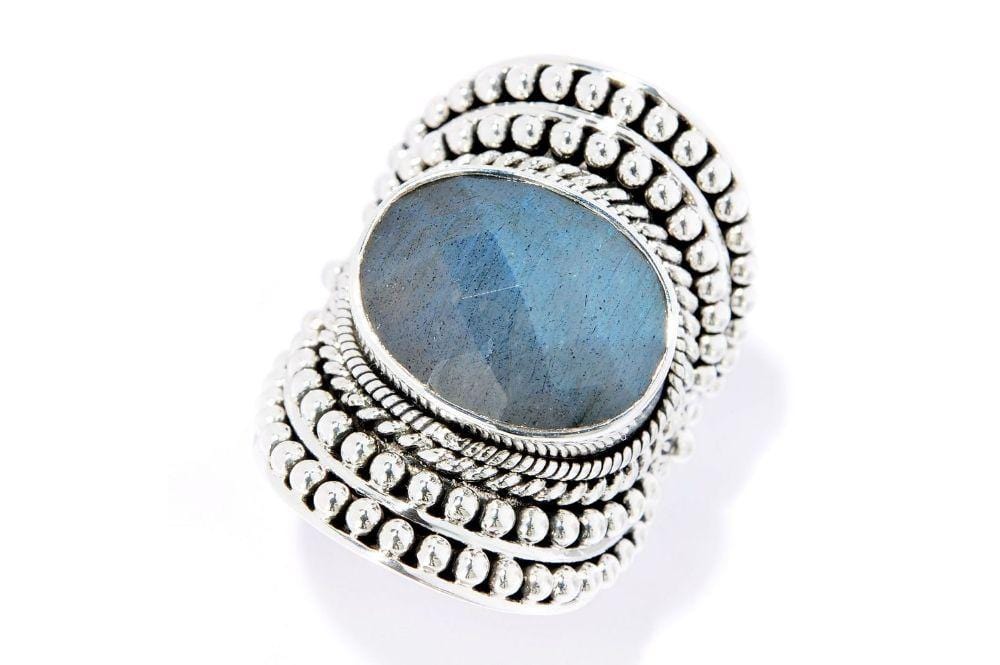 Samuel B RING BELOVED RING RAINBOW MOONSTONE / 5