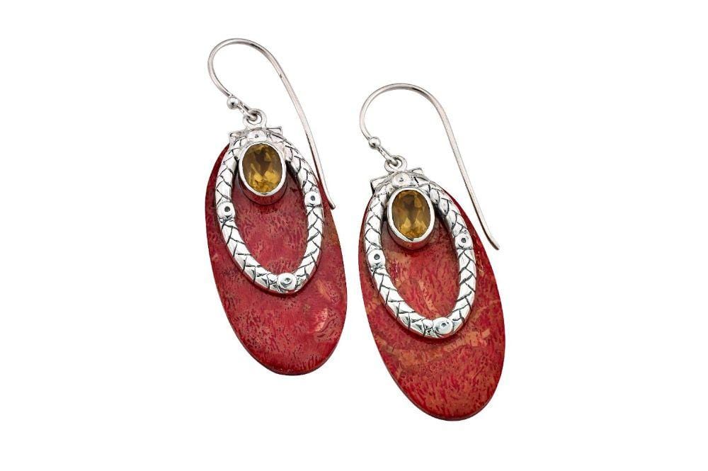 Samuel B. EARRING Bora Bora Earrings- Coral Coral