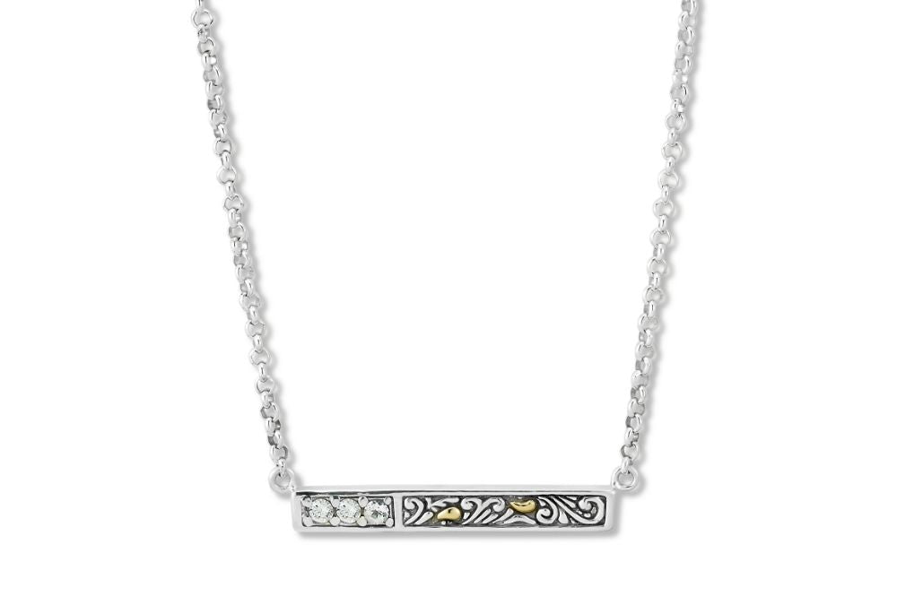Barat Necklace- White Topaz