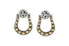 Samuel B EARRING CAMELLIA EARRINGS SILVER AND GOLD