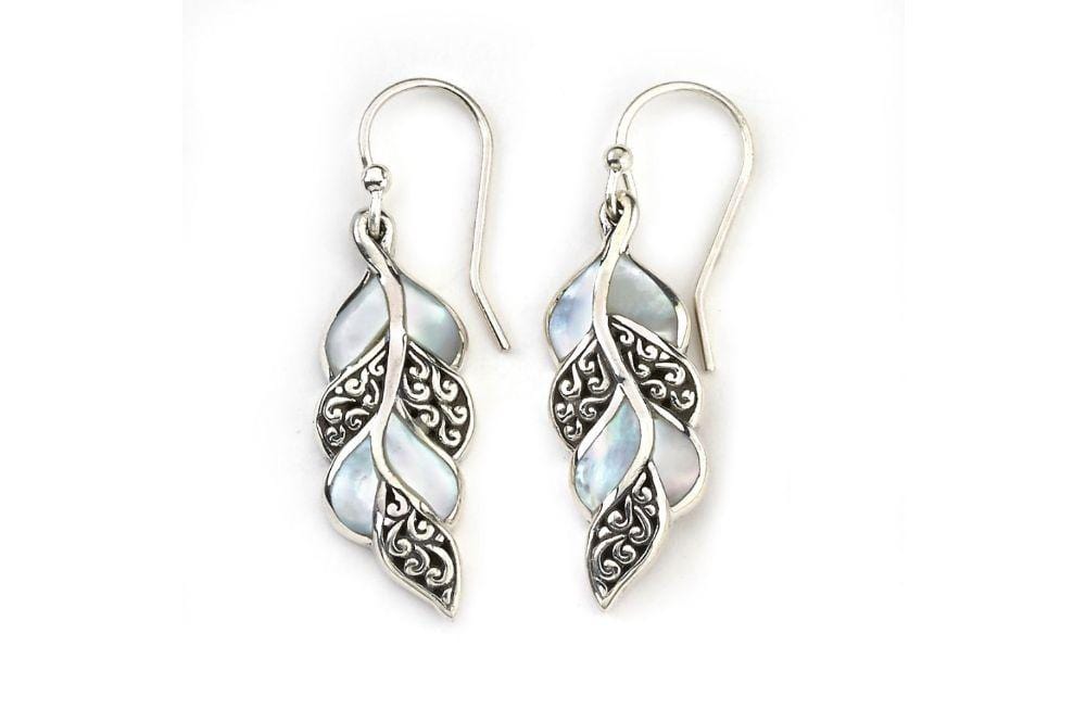 Samuel B. EARRING Cascada Leaf Earrings- Mother Of Pearl Mother Of Pearl