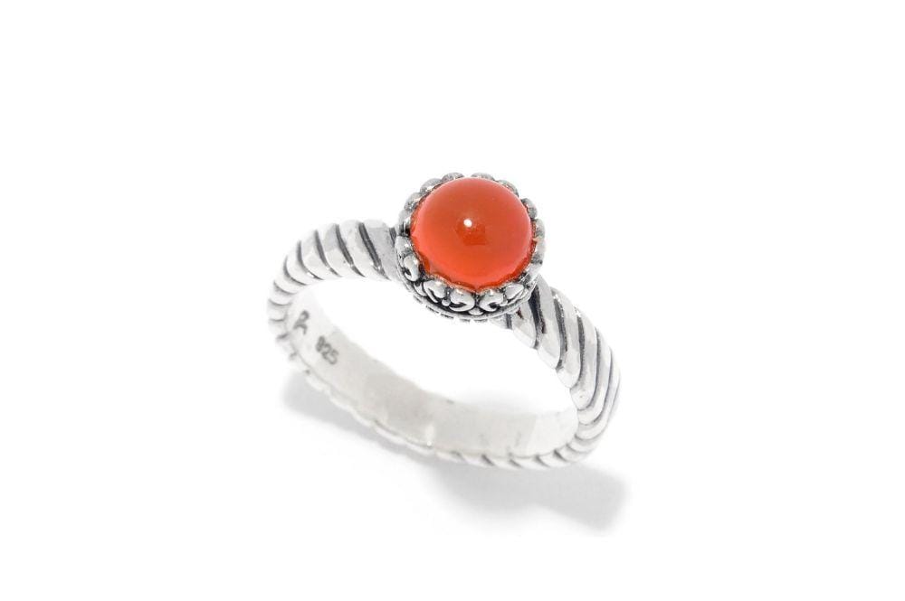 Samuel B. RING Comet Ring Orange Chalcedony / 5