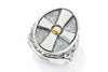 Samuel B RING DEVOTION RING SILVER AND GOLD / 7.5