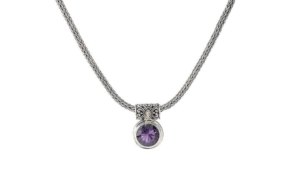 Samuel B NECKLACE DROPLET NECKLACE AMETHYST
