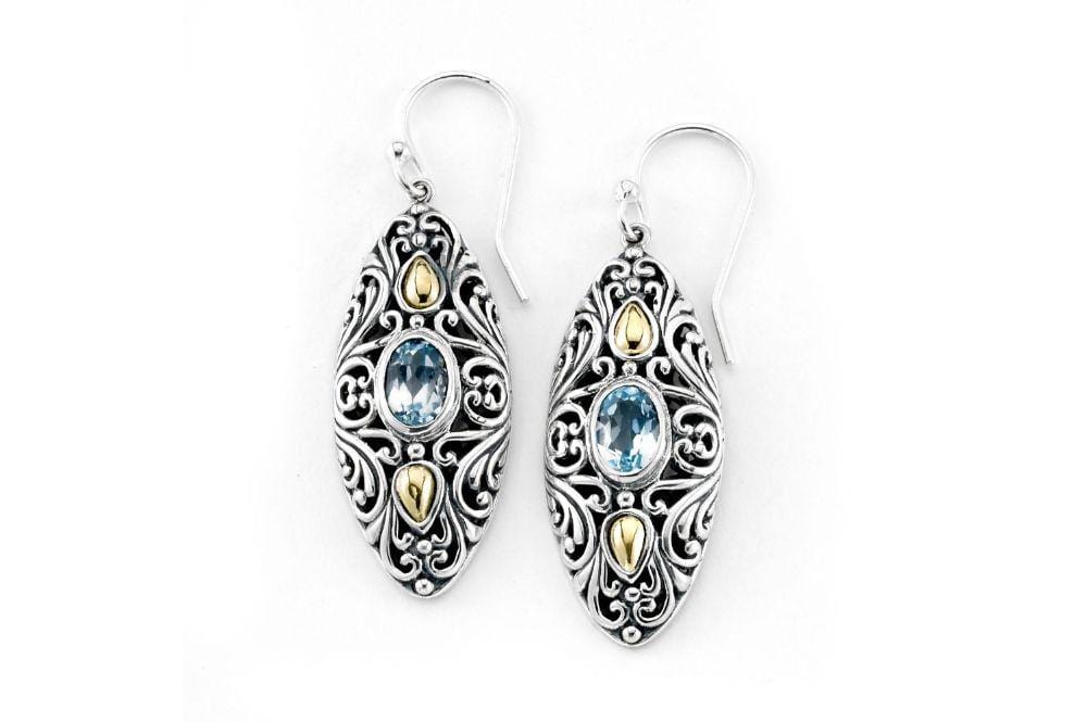 Samuel B EARRING ELEA EARRINGS BLUE TOPAZ