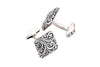 Samuel B CUFFLINK FILIGREE CUFFLINKS SILVER