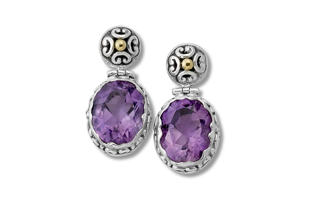 Gagak Earrings- Amethyst