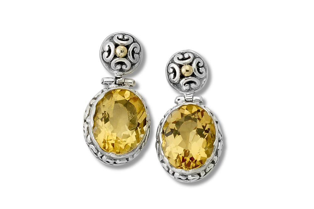 Gagak Earrings- Citrine