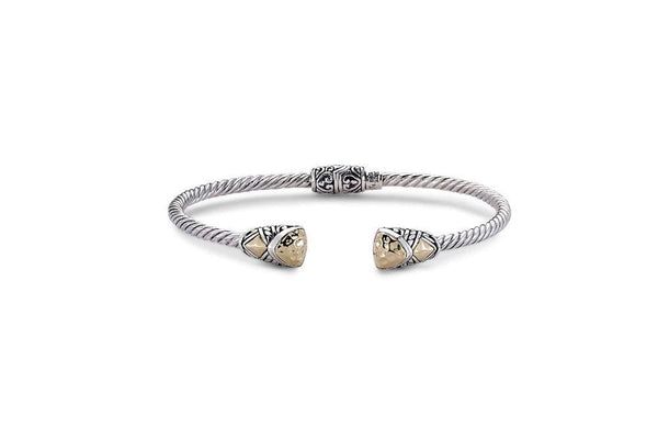 Samuel B. BANGLE Gemma Bangle- Silver And Gold Silver And Gold