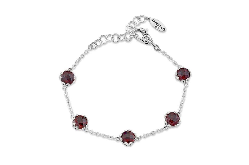 Samuel B. BRACELET Glow Bracelet- Garnet Garnet