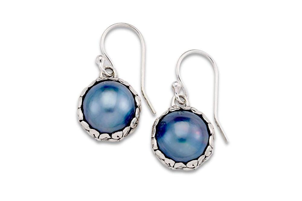 Samuel B. EARRING Gunung Earrings- Blue Mabe Pearl Blue Mabe