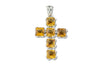 Glow Cross Pendant- Citrine