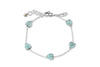 Glow Heart Bracelet- Aquamarine