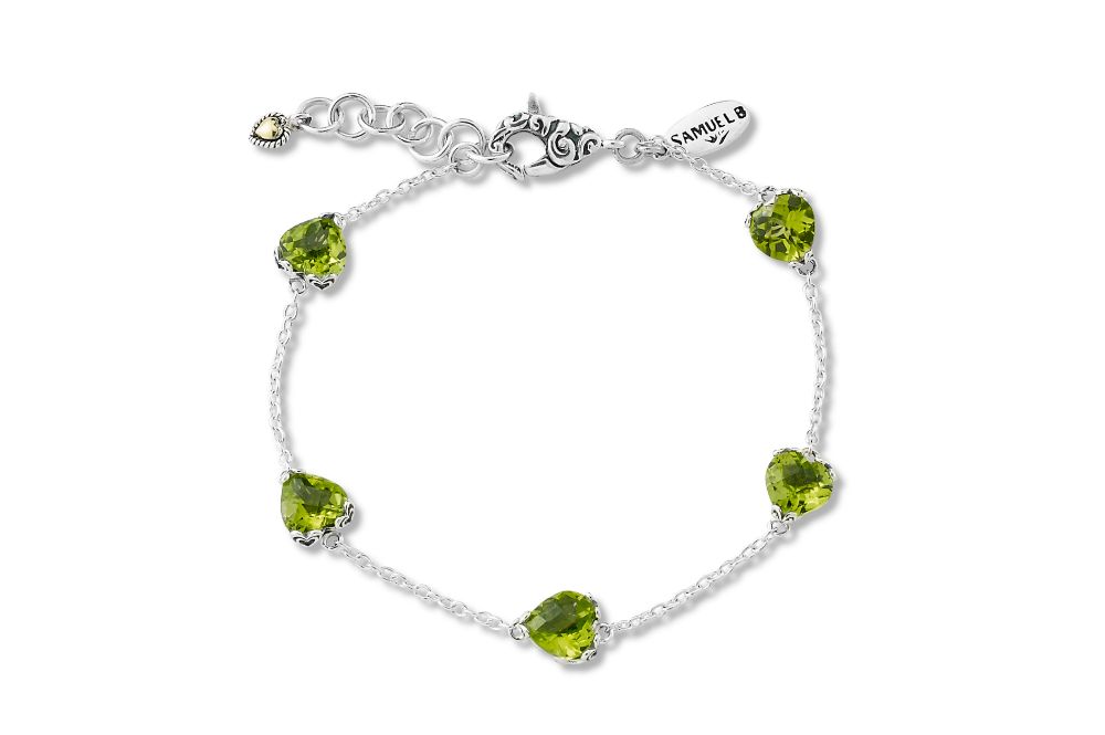 Glow Heart Bracelet- Peridot