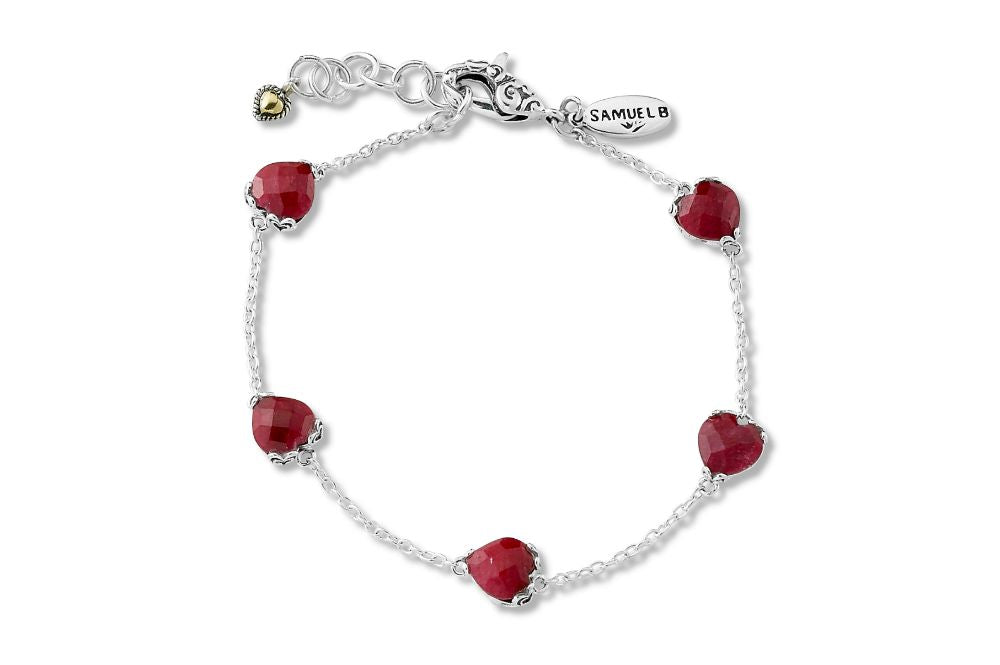 Glow Heart Bracelet- Ruby