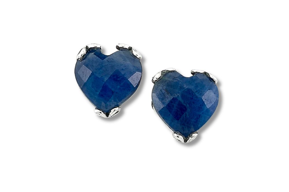 Glow Heart Earrings- Blue Sapphire