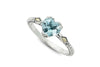 Glow Heart Ring- Blue Topaz