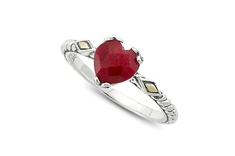 Glow Heart Ring- Ruby