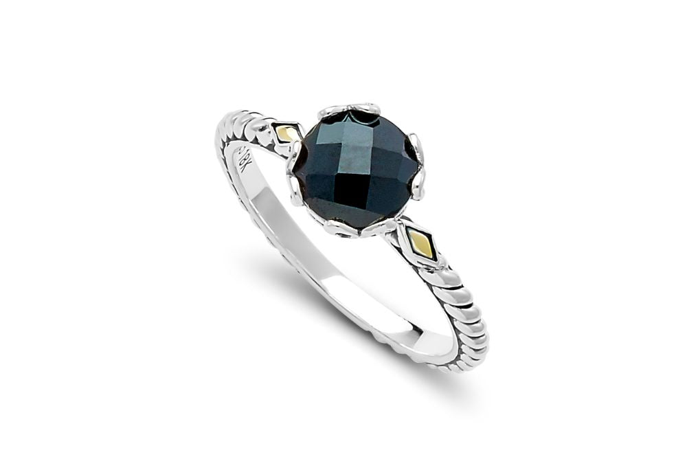 Glow Ring- Black Spinel