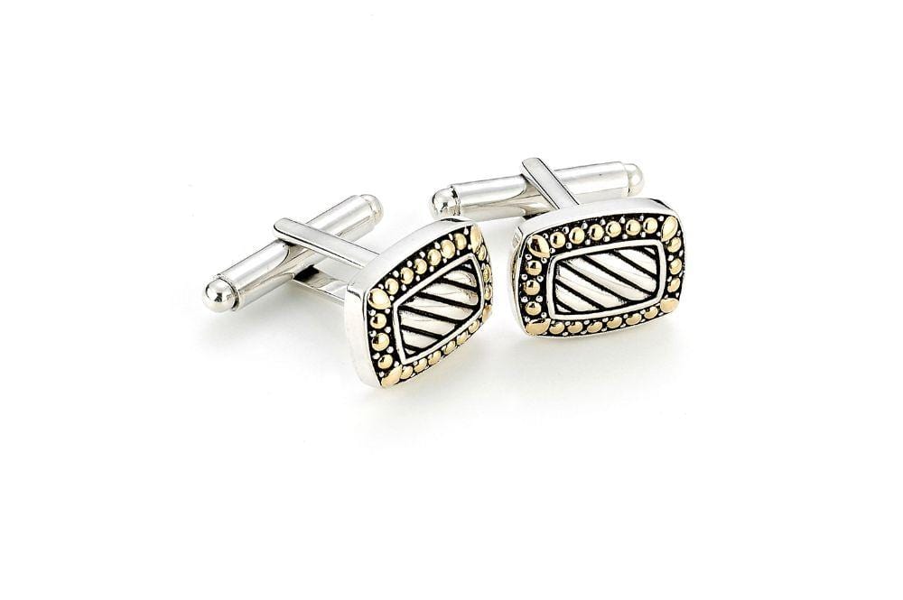 Samuel B CUFFLINK GOLDEN AGE CUFFLINKS SILVER AND GOLD
