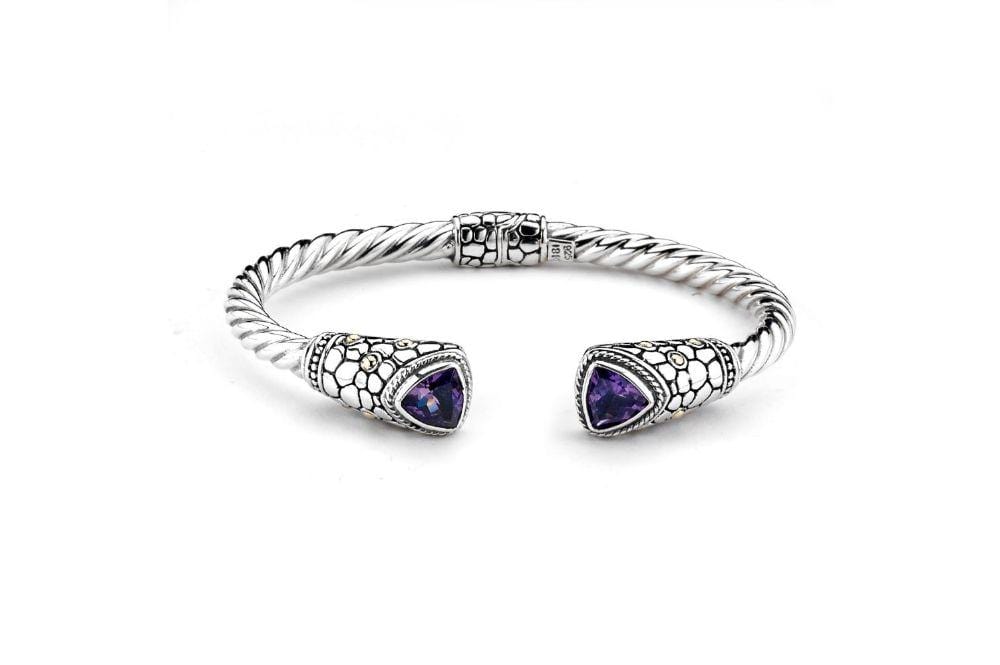 Samuel B. BANGLE Hammerhead Bangle- Amethyst Amethyst