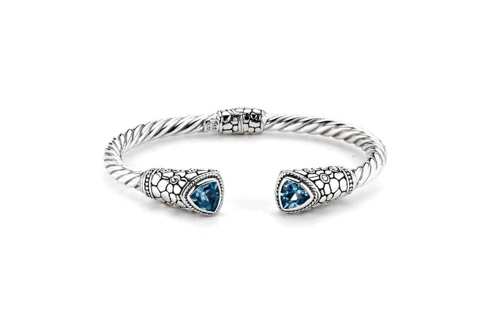 Samuel B BANGLE HAMMERHEAD BANGLE BLUE TOPAZ
