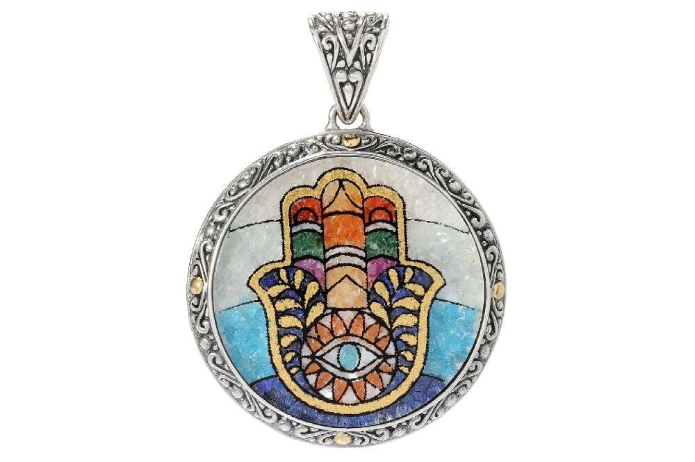 Samuel B PENDANT HAMSA PENDANT MULTI