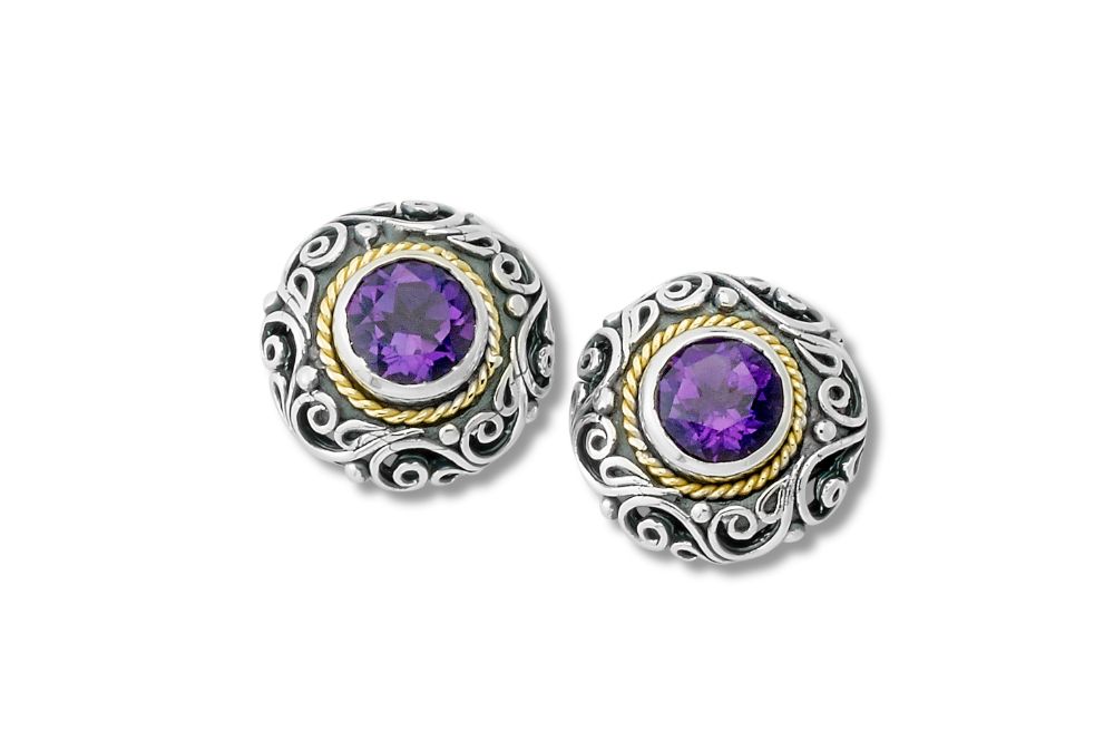 Imun Earrings- Amethyst