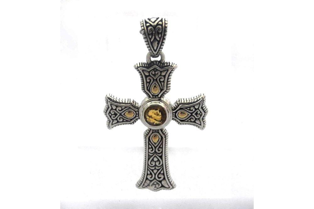 Samuel B PENDANT IRELAND CROSS PENDANT CITRINE