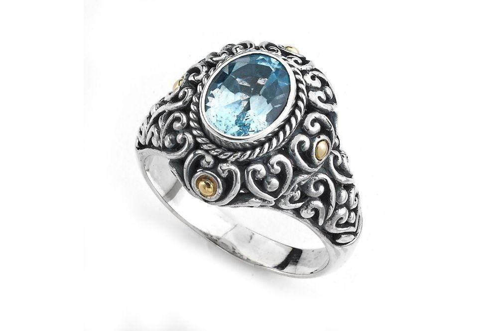 Samuel B. RING Justina Ring- Blue Topaz Blue Topaz / 5