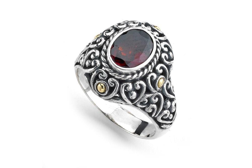 Samuel B RING JUSTINA RING GARNET / 5