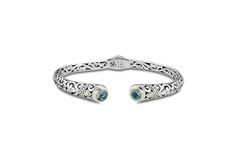 Kawalusu Bangle- Blue Topaz