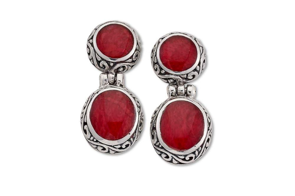 Samuel B EARRING KERAMAS EARRINGS CORAL