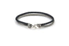 Samuel B. BRACELET Latitude Bracelet- Black Leather Black / 7