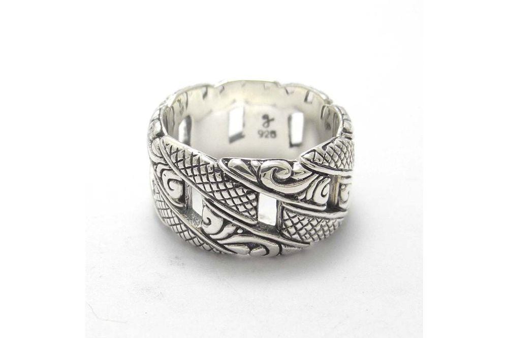Samuel B RING MACRAME RING SILVER / 7