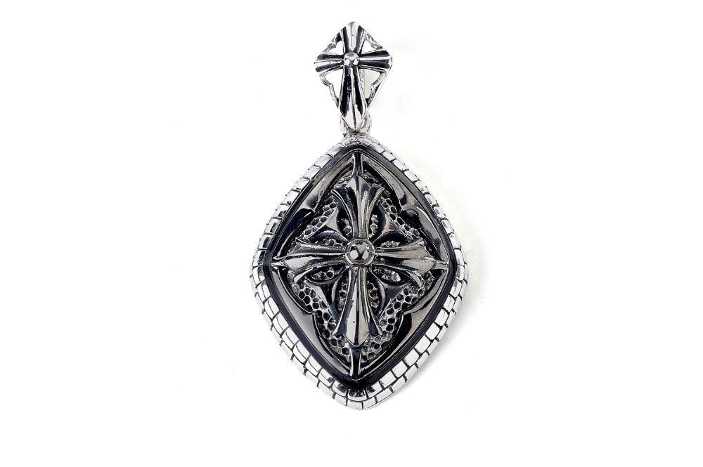Samuel B PENDANT MODERN GOTHIC CROSS PENDANT SILVER