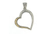 Samuel B PENDANT OPEN HEART PENDANT SILVER AND GOLD
